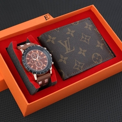 Cajita regalo reloj y cartera Louis vuitton - Imagen 1