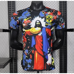 camiseta  Brazil version 2025  Brazil Black with Jesus Christ Artwork - Imagen 2