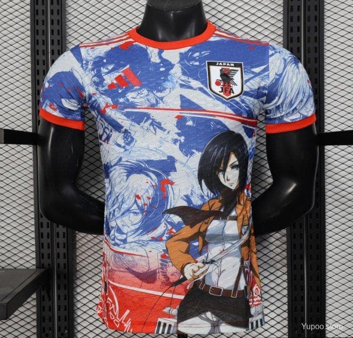 Camiseta Japan National Team Special Edition Attack on Titan Mikasa Ackerman Anime Collaboration - Imagen 1