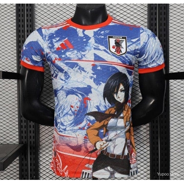 Camiseta Japan National Team Special Edition Attack on Titan Mikasa Ackerman Anime Collaboration - Imagen 1