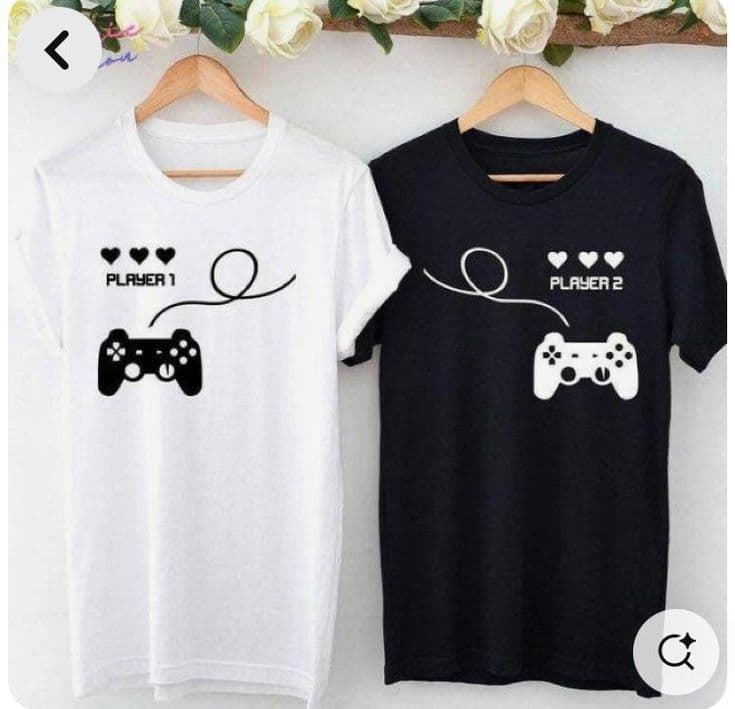 Camiseta pareja consola para San Valentín - Imagen 1