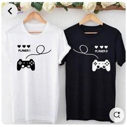 Camiseta pareja consola para San Valentín - Imagen 1