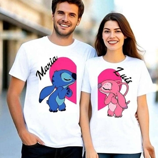 Camiseta personalizada Stich y Angela - Imagen 1