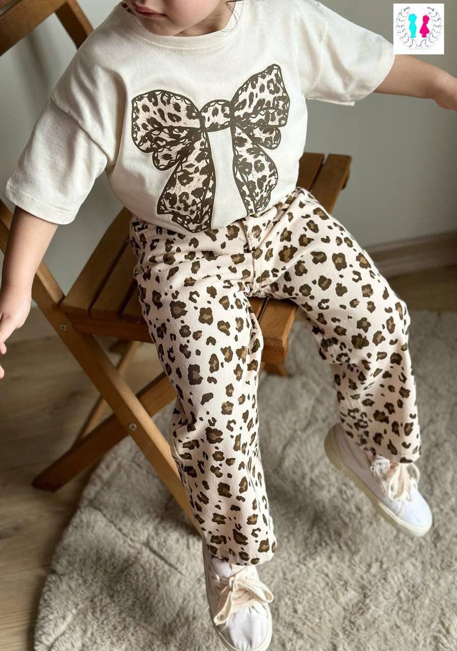 Camiseta y pantalón leopardo niña - Imagen 3