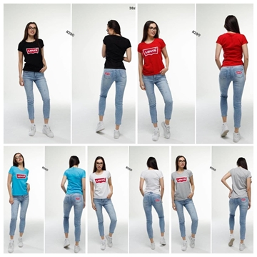 Camiseta y pantalón vaquero Levis para mujer - Imagen 1