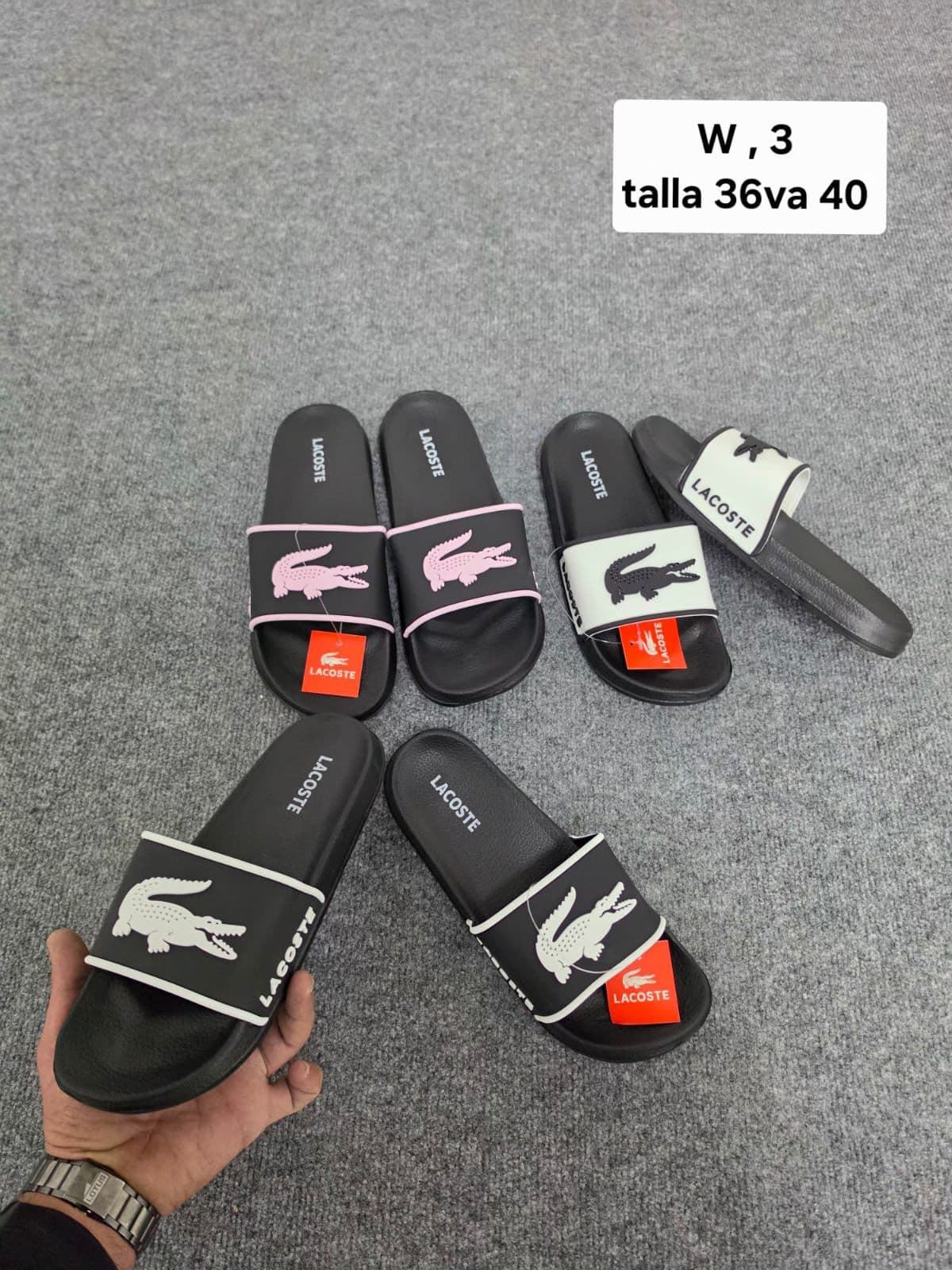 Chanclas  de playa Lacoste hombre y mujer - Imagen 2