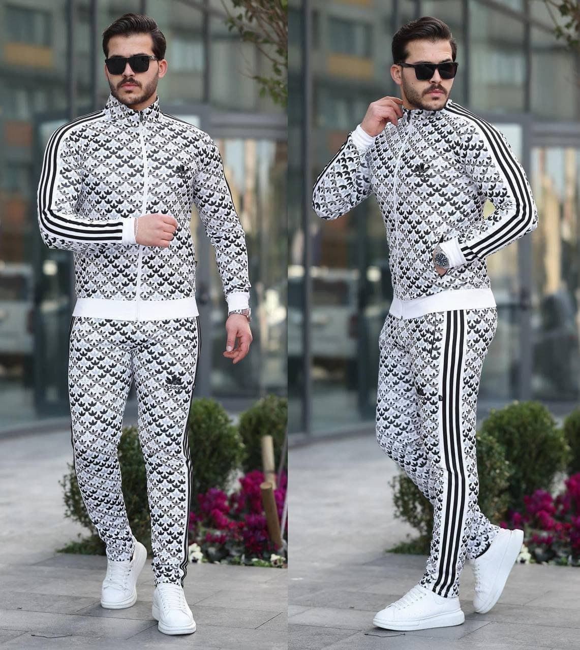 Chándal Adidas estampado con cremallera - Imagen 1