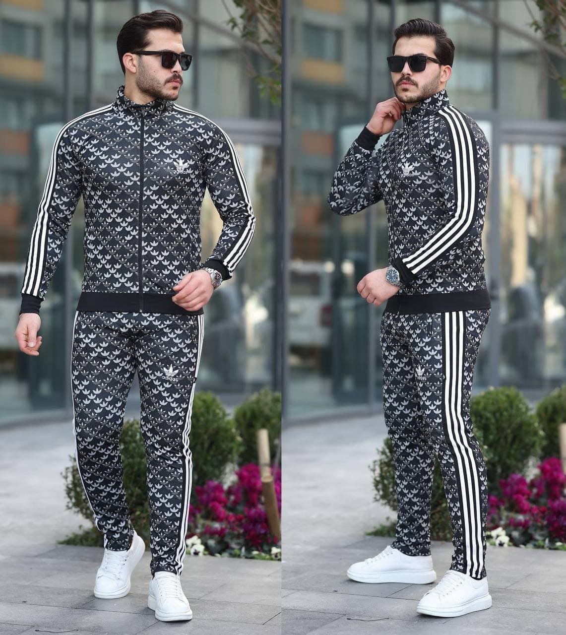 Chándal Adidas estampado con cremallera - Imagen 2