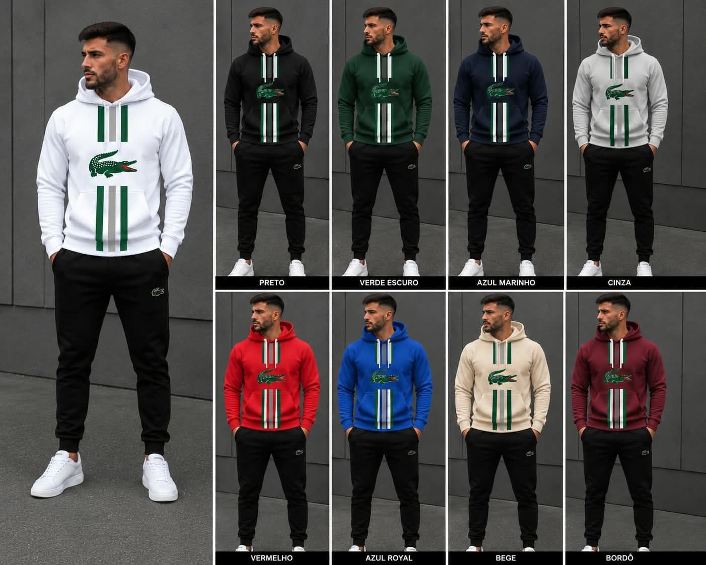 Chándal Lacoste con líneas verticales - Imagen 1