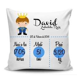 Cojín nacimiento personalizado - Imagen 2