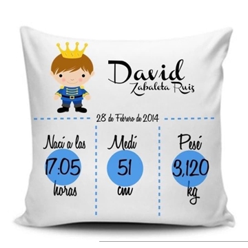 Cojín nacimiento personalizado - Imagen 2