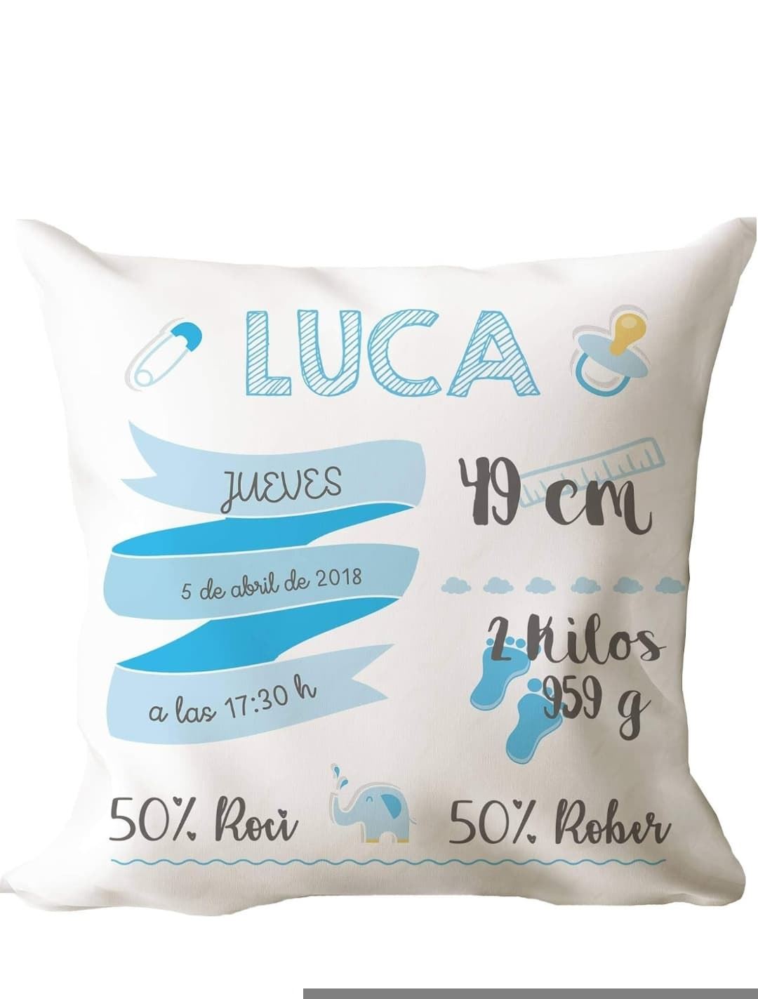 Cojín personalizado nacimiento - Imagen 2