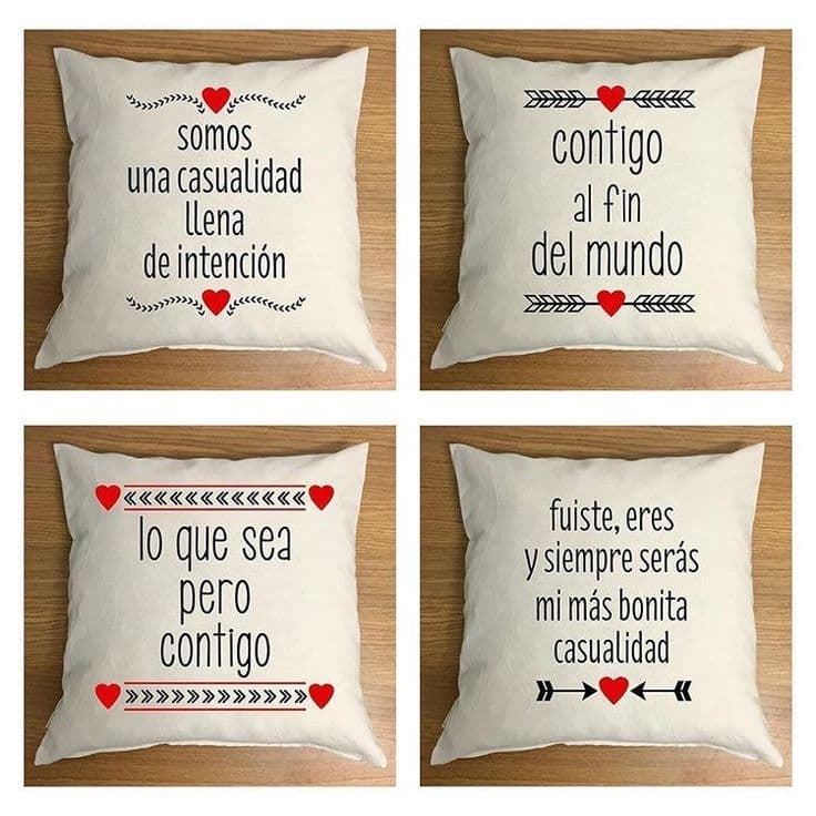 Cojín personalizado San Valentín contigo al fin del mundo - Imagen 1