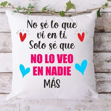 Cojín personalizado San Valentín frase bonita - Imagen 1
