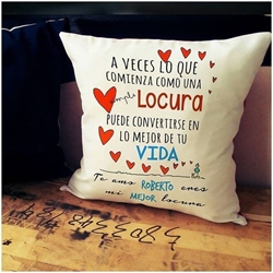 Cojín san Valentín personalizado para parejas - Imagen 1