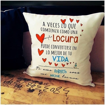 Cojín san Valentín personalizado para parejas - Imagen 1