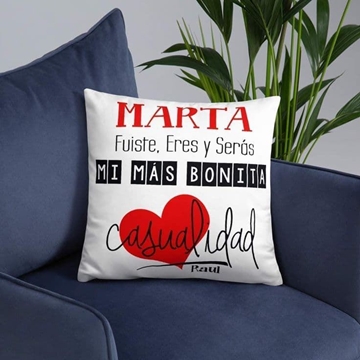 Cojín san Valentín personalizado - Imagen 1