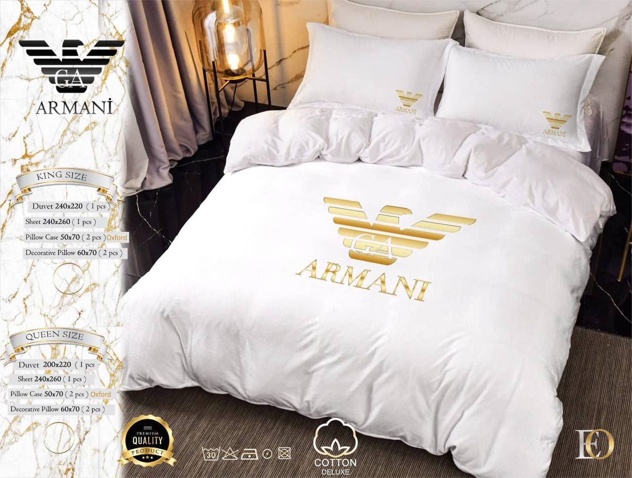 Colcha de cama y sábanas Armani - Imagen 1