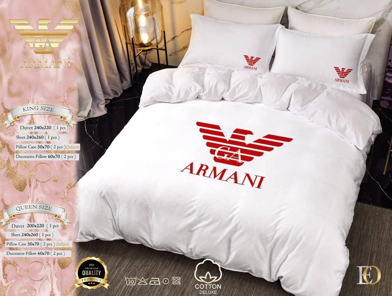 Colcha de cama y sábanas Armani - Imagen 3