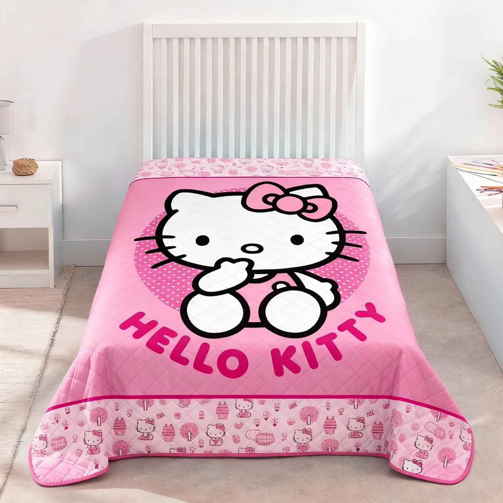 Colcha infantil Hello Kitty - Imagen 1