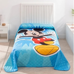 Colcha infantil Mickey y Minnie mousse - Imagen 1