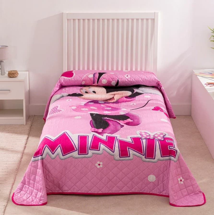 Colcha infantil Mickey y Minnie mousse - Imagen 2