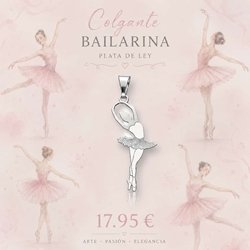Colgante bailarina plata de ley - Imagen 1