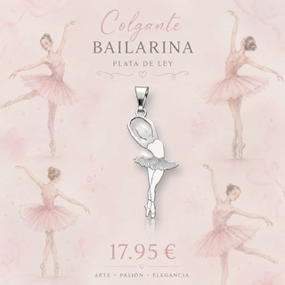 Colgante bailarina plata de ley - Imagen 1