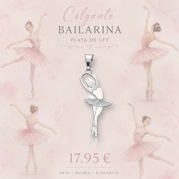 Colgante bailarina plata de ley - Imagen 1