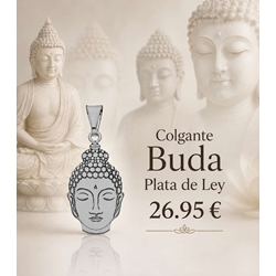 Colgante Budha plata de ley - Imagen 1