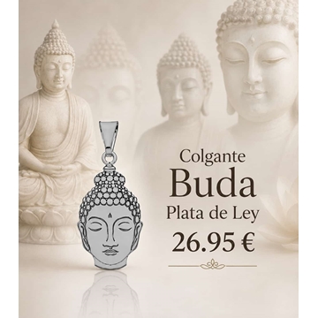Colgante Budha plata de ley - Imagen 1