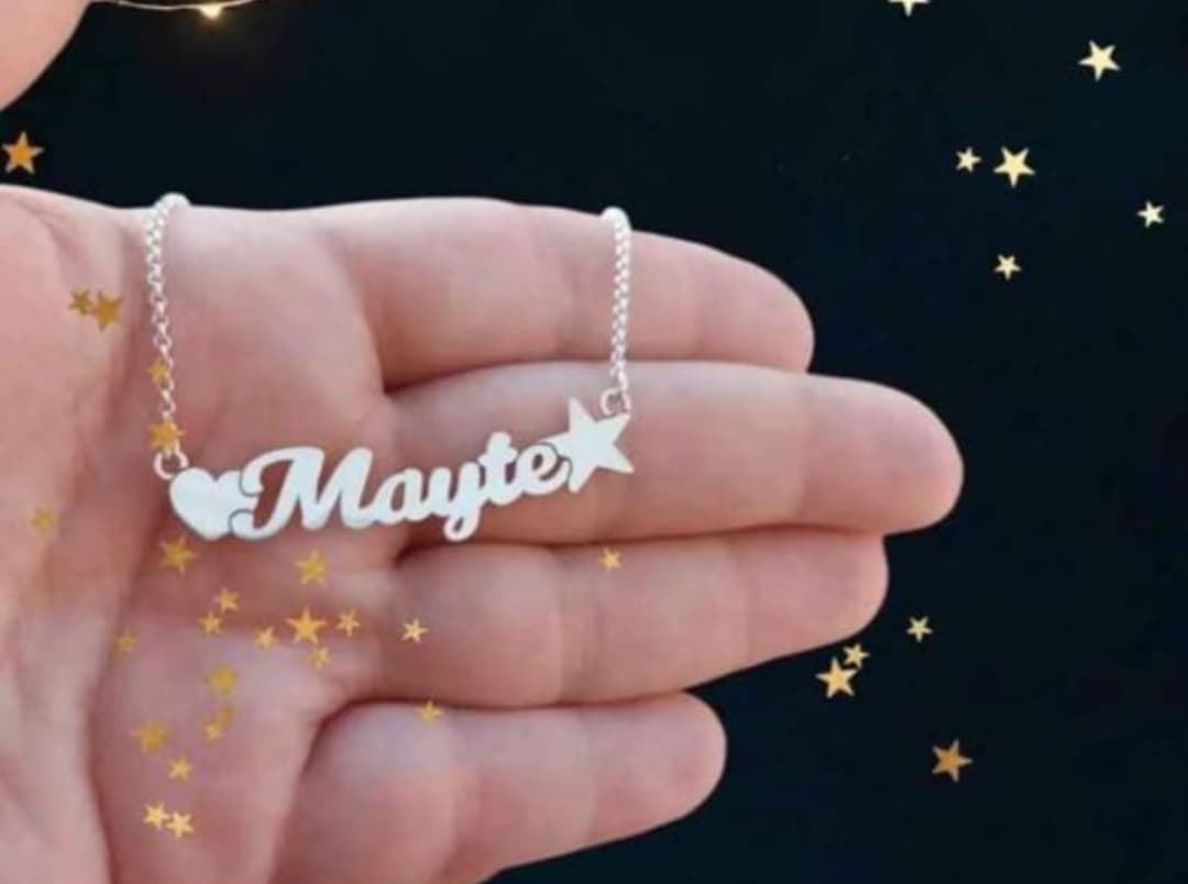 Colgante con nombre personalizado plata - Imagen 2
