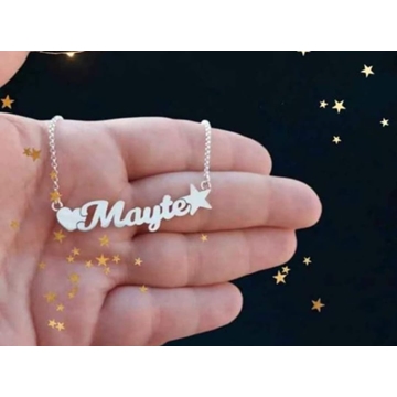 Colgante con nombre personalizado plata - Imagen 2