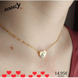 Colgante corazón con circonita - Imagen 1