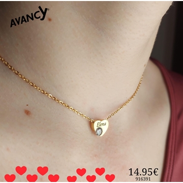 Colgante corazón con circonita - Imagen 1