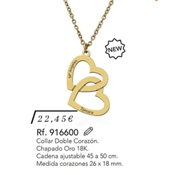Colgante doble corazón - Imagen 1