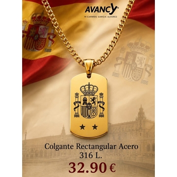 Colgante escudo España personalizado - Imagen 1