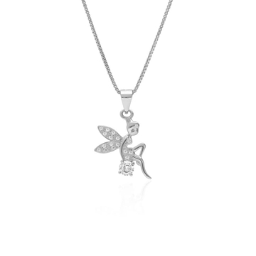 Colgante hada con circonitas cúbicas plata de ley - Imagen 1