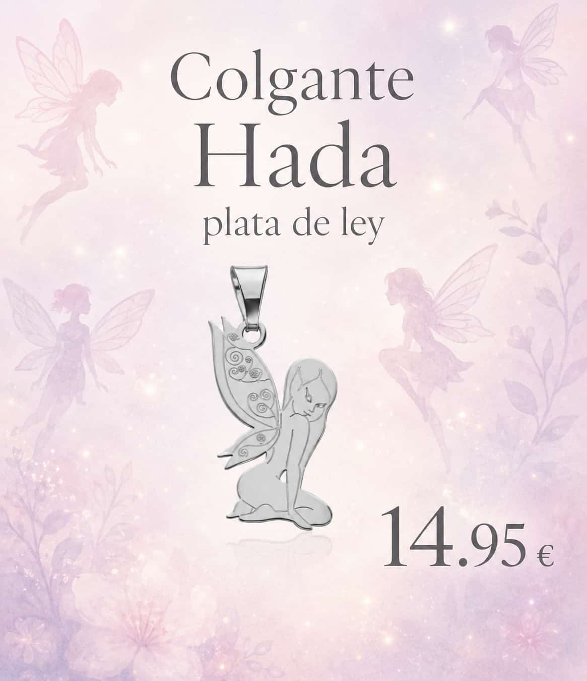 Colgante hada plata de ley - Imagen 1