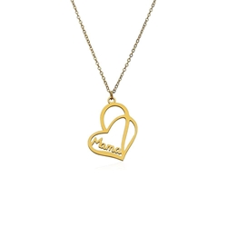 Colgante mama corazón entrelazado acero - Imagen 1