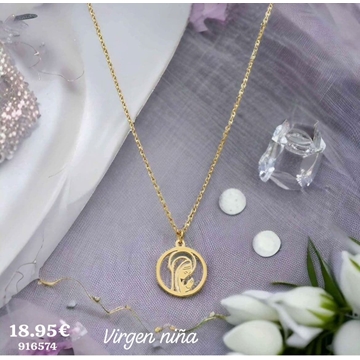 Colgante Medalla virgen maría niña - Imagen 1