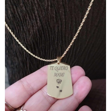 Colgante y placa personalizada acero - Imagen 1