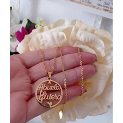 Collar abuela te quiero acero - Imagen 1