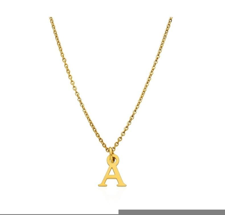 Collar con letra inicial Acero - Imagen 1