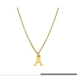 Collar con letra inicial Acero - Imagen 1