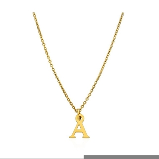 Collar con letra  inicial Acero - Imagen 1