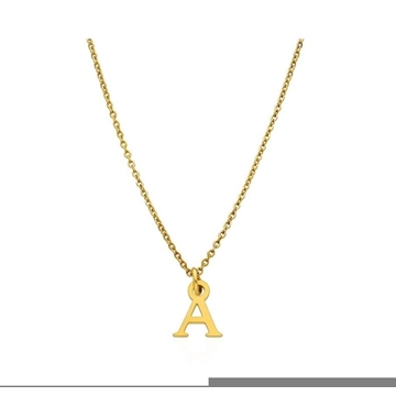 Collar con letra  inicial Acero - Imagen 1