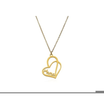 Collar corazones  mamá acero - Imagen 1