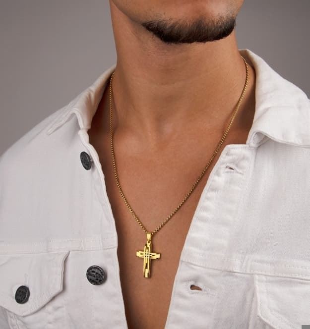 Collar cruz dimensión acero - Imagen 3