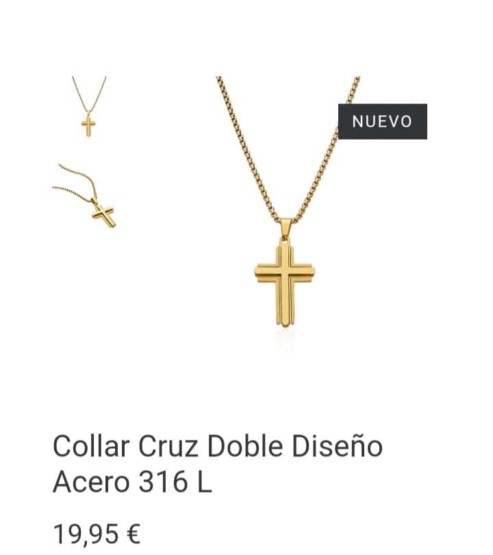 Collar cruz doble - Imagen 1